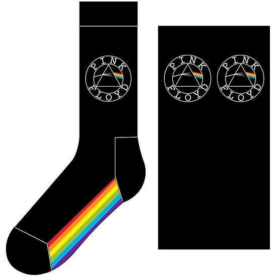 Cover for Pink Floyd · Pink Floyd Unisex Ankle Socks: Spectrum Sole (UK Size 7 - 11) (Klær) [size M] [Black - Unisex edition]