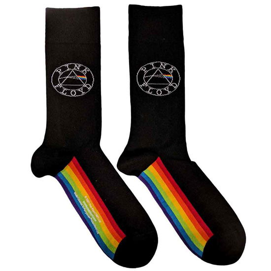 Cover for Pink Floyd · Pink Floyd Unisex Ankle Socks: Spectrum Sole (UK Size 7 - 11) (Klær) [size M] [Black - Unisex edition]