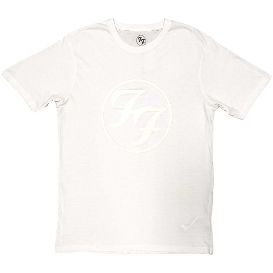 Foo Fighters Unisex Hi-Build T-Shirt: FF Logo (White-On-White) - Foo Fighters - Fanituote -  - 5056561072289 - 