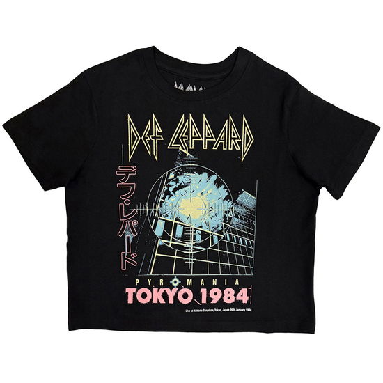 Cover for Def Leppard · Def Leppard Ladies Crop Top: Tokyo (Black) (CLOTHES) [size S] (2025)