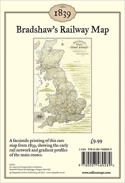 Cover for George Bradshaw · Bradshaw's Railway Map 1839: Wall Map (Map) (2012)