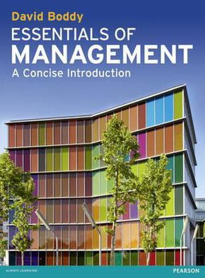 Cover for David Boddy · Essentials of Management: A Concise Introduction (Paperback Bog) (2012)