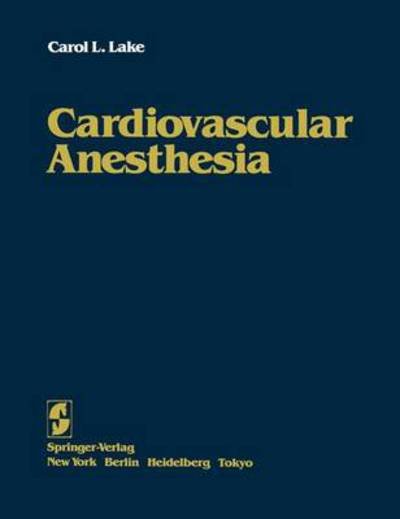 Cover for Lake · Cardiovascular Anesthesia (Bok)
