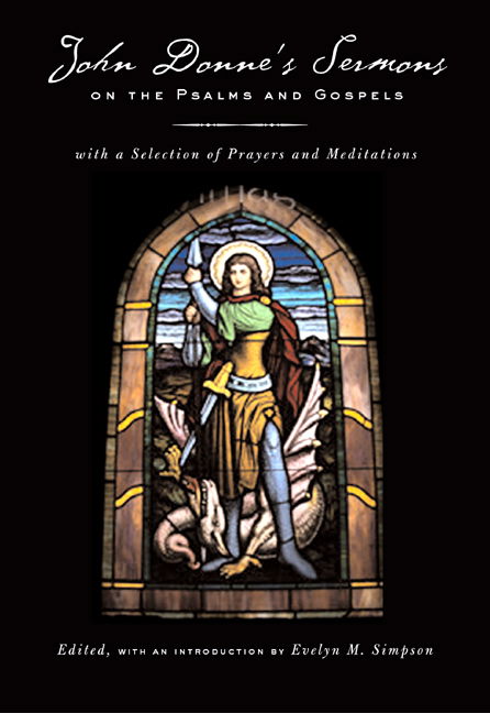 Cover for John Donne · John Donne's Sermons on the Psalms and Gospels: With a Selection of Prayers and Meditations (Taschenbuch) (2003)