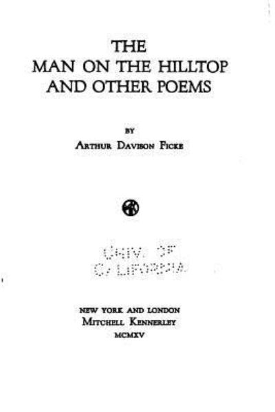 Cover for Arthur Davison Ficke · The Man on the Hilltop, And Other Poems (Paperback Book) (2016)