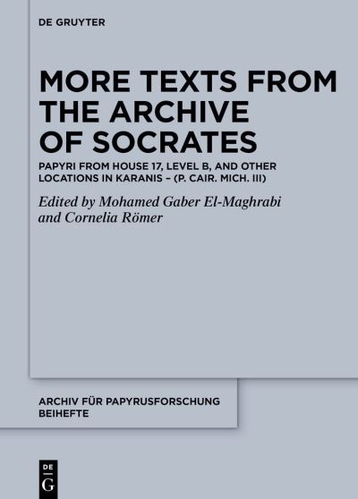 Cover for Mohamed Gaber El-maghrabi · More Texts from the Archive of Socrates (Hardcover Book) (2021)