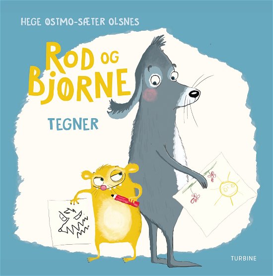Cover for Hege Østmo-Sæter Olsnes · Rod og Bjørne tegner (Hardcover bog) [1. udgave] (2019)