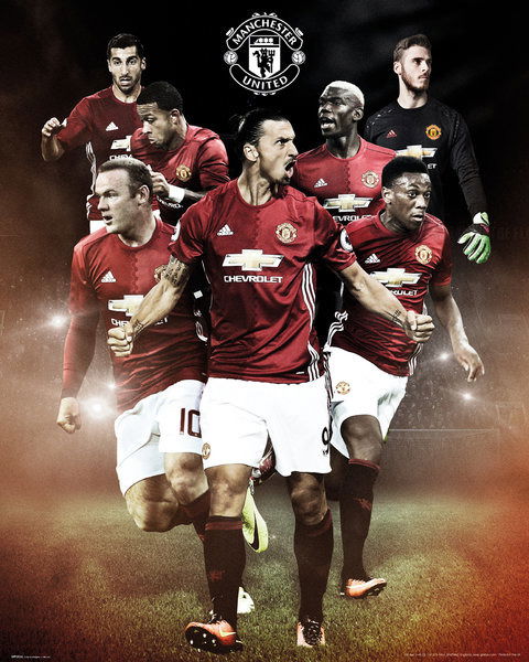 Manchester United: Players 16/17 (Poster Mini 40x50 Cm) - Manchester United - Merchandise -  - 5028486370290 - 