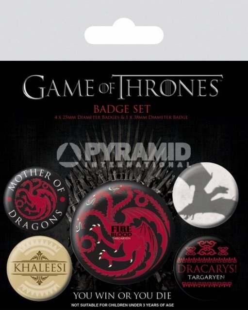 Game Of Thrones: Fire And Blood (Pin Badge Pack) - Spille - Merchandise - AMBROSIANA - 5050293805290 - February 7, 2019