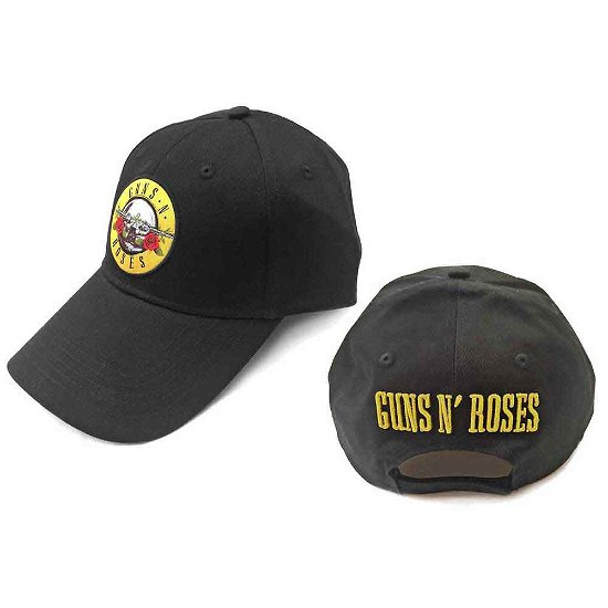 Cover for Guns N Roses · Guns N' Roses Unisex Baseball Cap: Circle Logo (Back Logo) (Klær) [Black - Unisex edition]