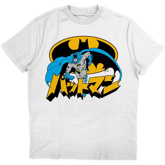 Cover for DC Comics · DC Comics Unisex T-Shirt: Batman Kanji (T-shirt) [size S] [White - Unisex edition]