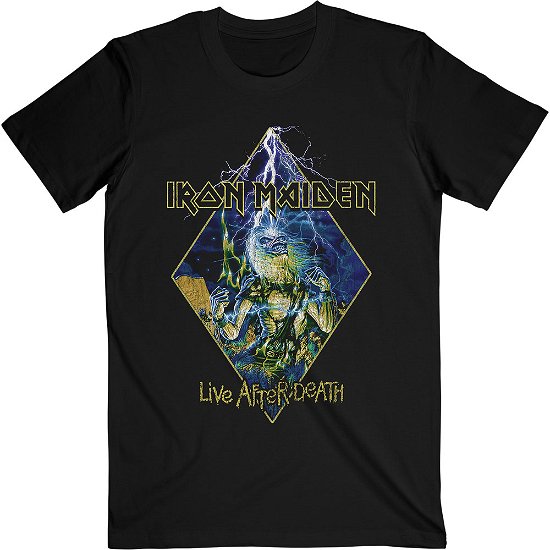 Iron Maiden Unisex T-Shirt: Live After Death Diamond - Iron Maiden - Mercancía -  - 5056368673290 - 