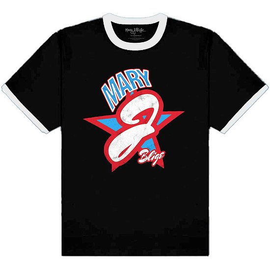 Mary J Blige Unisex Ringer T-Shirt: Americana - Mary J Blige - Merchandise -  - 5056561029290 - 