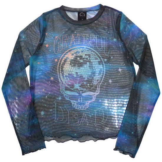 Grateful Dead Ladies Long Sleeve T-Shirt: Stealy Glitter Ball (Mesh) - Grateful Dead - Merchandise -  - 5056737237290 - 