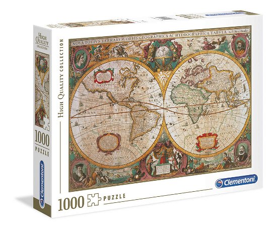 Cover for Clementoni · Puslespil HQC Old Map, 1000 brikker (Puslespil) (2023)