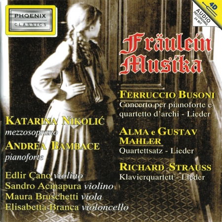 Cover for Ferruccio Busoni  · Concerto Per Pianoforte E Quartetto D'archi, 2 Lieder Ebraici Op.15, Ave Maria (CD)