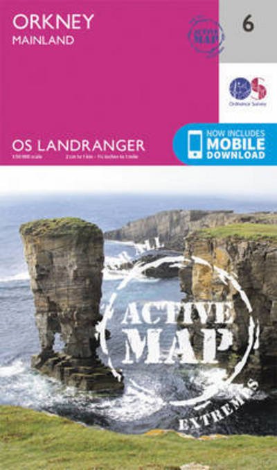 Cover for Ordnance Survey · Orkney - Mainland - OS Landranger Active Map (Landkart) [February 2016 edition] (2016)