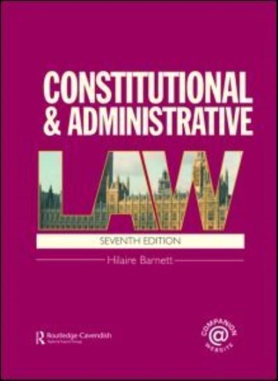 Cover for Hilaire Barnett · Constitutional &amp; Administrative Law (Pocketbok) (2008)