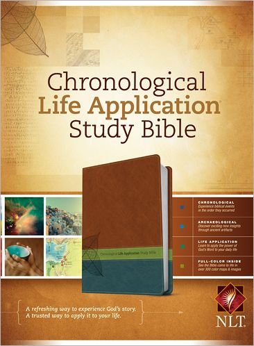 Cover for Tyndale House Publishers · Chronological Life Application Study Bible-nlt (Læderbog) [Brown/Green/Teal Imitation] (2012)