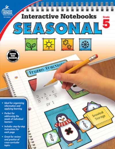 Interactive Notebooks Seasonal, Grade 5 - Carson-Dellosa Publishing - Książki - Carson Dellosa Education - 9781483850290 - 12 stycznia 2019