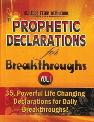 Cover for D K Olukoya · Prophetic Declarations for Breakthroughs (Volume 1) (Pocketbok) (2016)