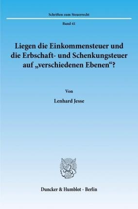 Cover for Jesse · Liegen die Einkommensteuer und di (Bog) (1992)