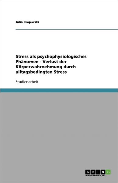 Cover for Krajewski · Stress als psychophysiologisc (Book) [German edition] (2013)