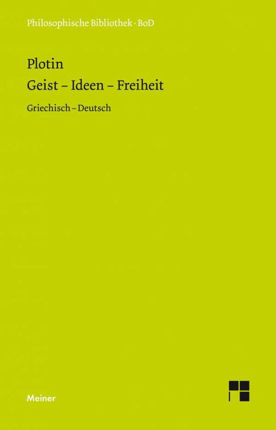 Cover for Plotinus · Geist, Ideen, Freiheit (Bok) (2019)