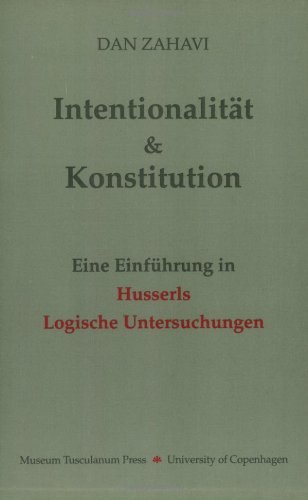 Cover for Dan Zahavi · Intentionalitat und Konstitution (Paperback Book) (1992)