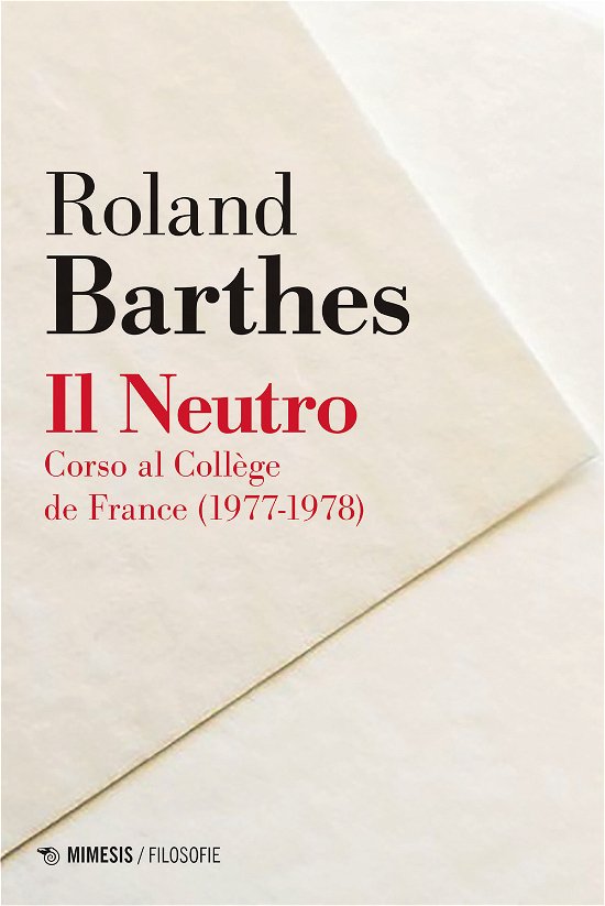 Cover for Roland Barthes · Il Neutro (DVD)
