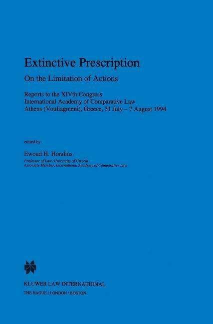 Cover for Frits Hondius · Extinctive Prescription: On the Limitations of Actions (Hardcover bog) (1995)