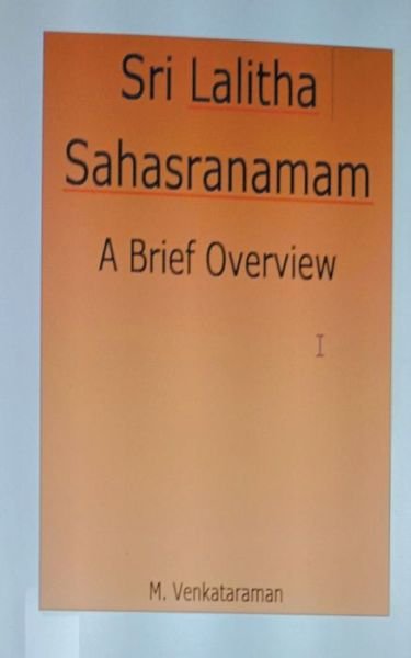 Cover for M Venkataraman · Sri Lalitha Sahasranamam-A Brief Overview (Taschenbuch) (2021)