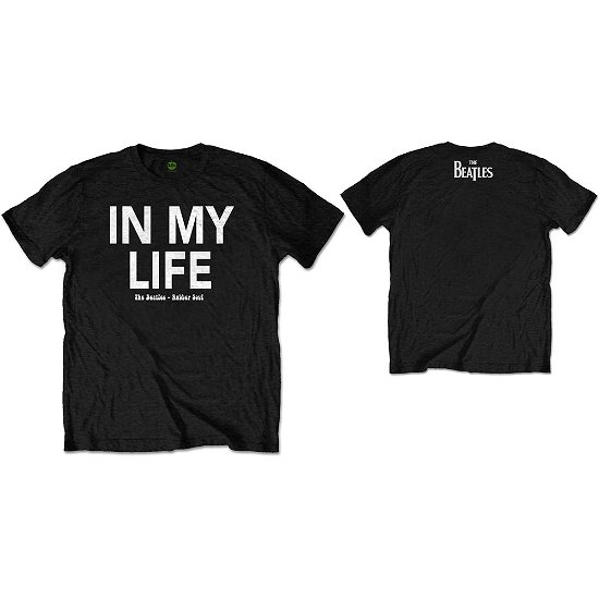 Cover for The Beatles · The Beatles Unisex T-Shirt: In My Life (Back Print) (T-shirt) [size L] [Black - Unisex edition]