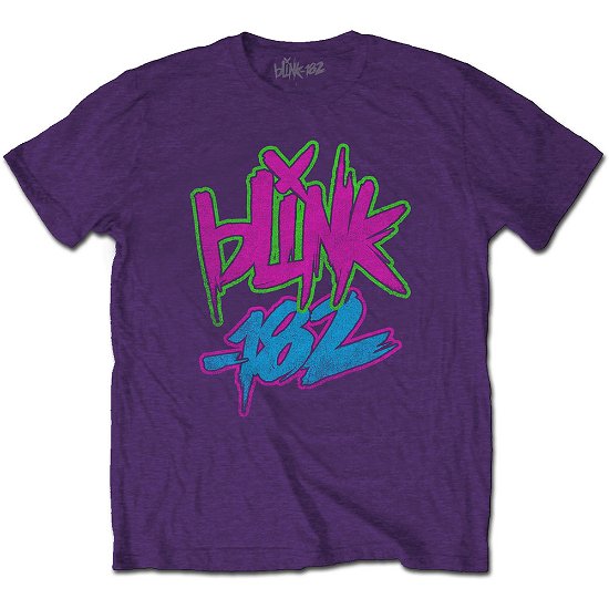 Cover for Blink-182 · Blink-182 Unisex T-Shirt: Neon Logo (T-shirt) [size XL] [Purple - Unisex edition]