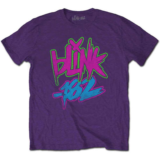 Blink-182 Unisex T-Shirt: Neon Logo - Blink-182 - Produtos -  - 5056368621291 - 