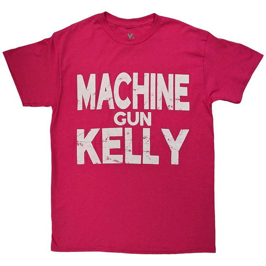 Cover for Machine Gun Kelly · Machine Gun Kelly Unisex T-Shirt: Embers Logo (Pink) (T-shirt) [size M] (2024)