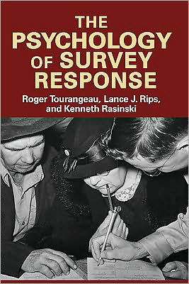Cover for Tourangeau, Roger (The Gallup Organization) · The Psychology of Survey Response (Paperback Book) (2000)