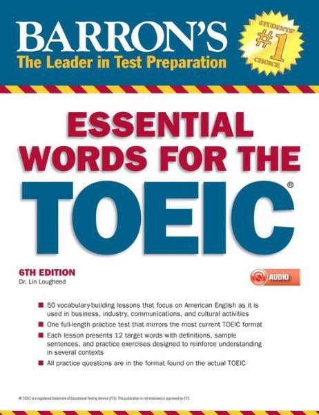 Cover for Lin Lougheed · Essential Words for the TOEIC with MP3 CD - Barron's Test Prep (Pocketbok) [Sixth edition] (2017)