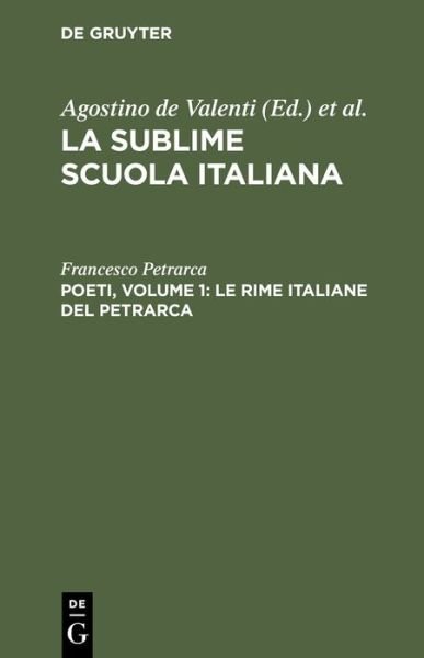 Cover for Francesco Petrarca · Poeti, Volume 1 (Bog) (1901)
