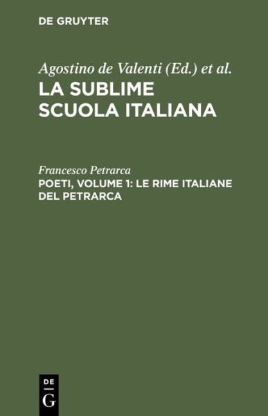 Cover for Francesco Petrarca · Poeti, Volume 1 (Book) (1901)