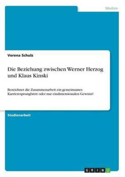 Cover for Schulz · Die Beziehung zwischen Werner He (Book) (2016)