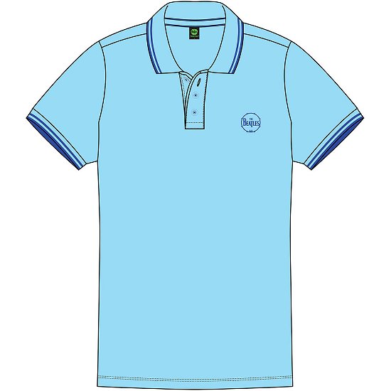 The Beatles Unisex Polo Shirt: Drum Logo - The Beatles - Produtos -  - 5056368608292 - 