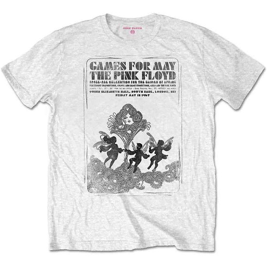 Pink Floyd Unisex T-Shirt: Games For May B&W - Pink Floyd - Koopwaar -  - 5056368637292 - 