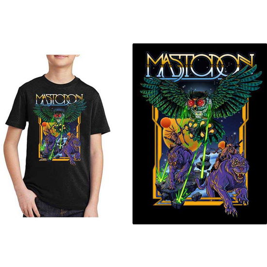 Cover for Mastodon · Mastodon Kids T-Shirt: Space Owl (Black) (9-10 Years) (T-shirt) [size 9-10yrs] [Black - Kids edition] (2020)