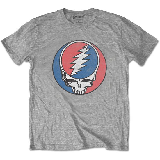 Cover for Grateful Dead · Grateful Dead Unisex T-Shirt: Steal Your Face Classic (XX-Small) (T-shirt) [size XXS] [Grey - Unisex edition]