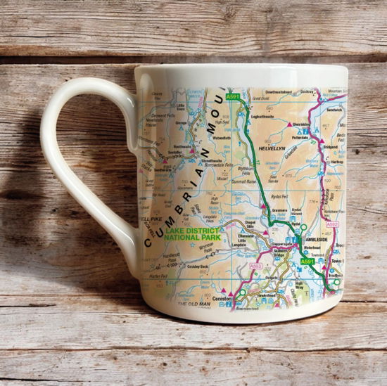 Cover for OS Map Bone China Mug - Lake District National Park (MERCH) (2025)