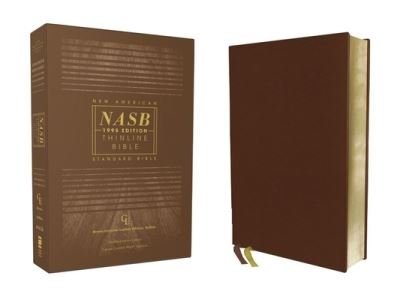 Cover for Zondervan · NASB, Thinline Bible, Genuine Leather, Buffalo, Brown, Red Letter, 1995 Text, Comfort Print (Læderbog) (2020)