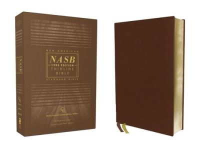 Cover for Zondervan · NASB, Thinline Bible, Genuine Leather, Buffalo, Brown, Red Letter, 1995 Text, Comfort Print (Leather Book) (2020)