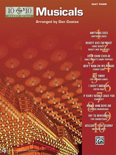 Cover for Dan Coates · 10 for 10 Sheet Music Musicals: Piano Solos (Sheet music) (2012)