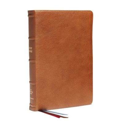 Cover for Thomas Nelson · NKJV, End-of-Verse Reference Bible, Personal Size Large Print, Premium Goatskin Leather, Brown, Premier Collection, Red Letter, Comfort Print: Holy Bible, New King James Version (Leather Book) (2022)